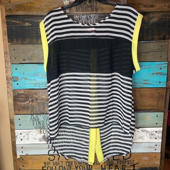 NWT Lucy Diamonds Sheer High Low Open Back Top 3X - Picture 1 of 11